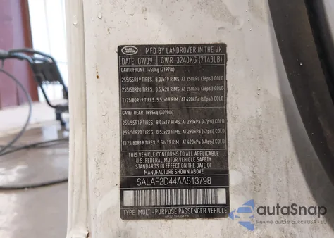 2010 Land Rover Lr4 z USA, uszkodzony, nr VIN SALAF2D44AA513798